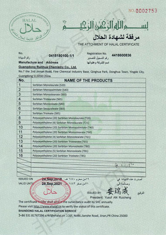 huana halal certificate